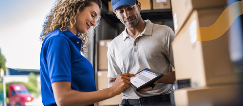 Tablette industrielle livreur