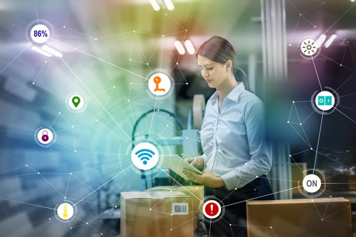 Entrepot logistique suivi des actifs IoT connectés Wifi