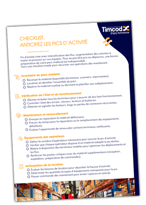 Timcod - Telecharger la checklist logistique
