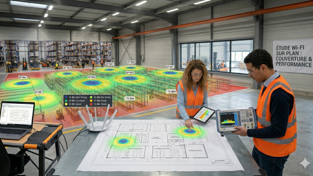 étude couverture wifi dans un entrepôt