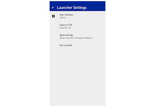 Datalogic Launcher - settings