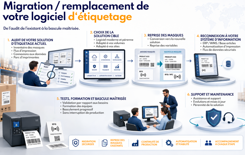 Migration ou remplacement logiciel d'étiquetage - Timcod 